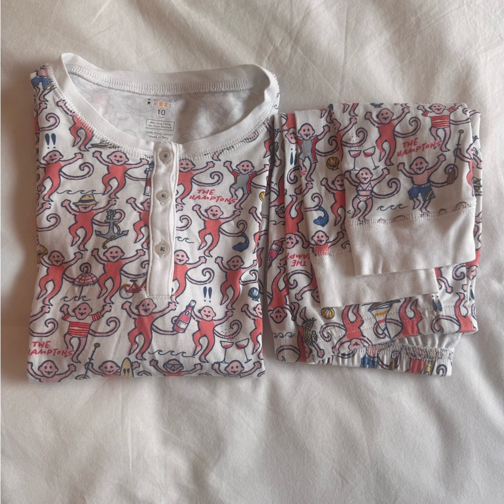 Roller Rabbit size 10. 4 pairs of Pajamas sold as a bundle.